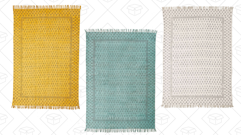 Heidi Overdyed Block Print Rug, $52-$194